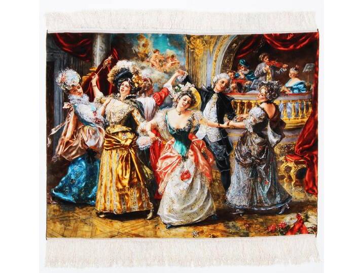 Täbriz Bild 55Raj Seidenkette Teppich 139x105 Handgeknüpft Orientteppich Perserteppich Wolle mit Seide von nain TRADING