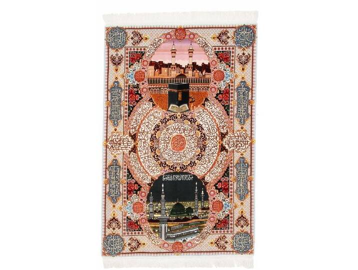 Täbriz Bild 60Raj Seidenkette Teppich 104x157 Handgeknüpft Orientteppich Perserteppich Wolle mit Seide von nain TRADING