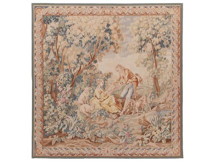 Tapisserie Teppich 184x187 Handgeknüpft Orientteppich Wolle von nain TRADING