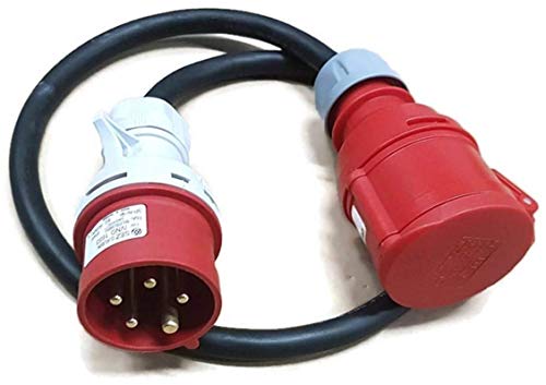 CEE Starkstrom Adapter Stecker und Steckdose 16A / 32A oder 32A / 16A 5x2,5mm (16A auf 32A mit Phasenwender 223210) von NAKA