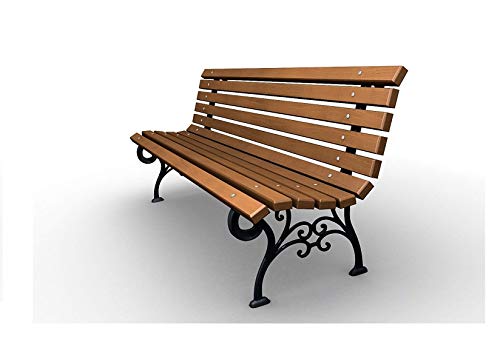 naka24 Parkbank Gartenbank Gestell Gusseisen Massivholz Kiefer 150 cm lang (0112) von naka24