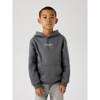 Name It Kapuzensweatshirt "NKMBRODY LS NREG SWEAT WH BRU NOOS" mit kleinem Logoprint von name it