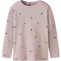 Name It Langarmshirt "NMFNUTTI LS TOP NOOS" mit tollem Herzchen-Alloverprint von name it