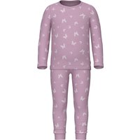 Name It Schlafanzug "NMFNIGHTSET PINK BUTTERFLY RIB NOOS", (Set, 2 tlg.) von name it