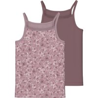 Name It Unterhemd "NKFSTRAP TOP 2P MAUVE FLOWER NOOS" Packung, 2 Stk. tlg. von name it