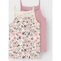 Name It Unterhemd "NKFSTRAP für Mädchen mit floralem Print im 2er-Pack", 2 Stk. bedruckt, casual, regular fit, Baumwollmischung, Rundhals Name It Unterhemd "NKFSTRAP für Mädchen mit floralem Print im 2er-Pack", 2 Stk. bedruckt, casual, regular fit, Baumwollmischung, Rundhals von name it