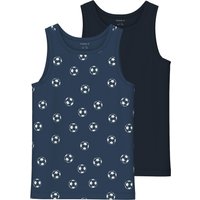 Name It Unterhemd "NKMTANK TOP 2P DARK DENIM FOOTBALL NOOS" von name it