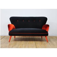 Schwarz & Orange 2-Sitzer Sofa von namedesignstudio