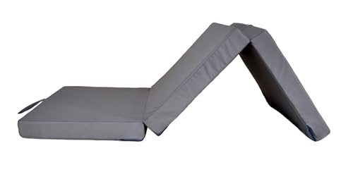 nana shop Klappmatratze, Gästematratze klappbar, 3-teilige Faltmatratze, Höhe 10 cm, Faltbare Matratze, Klappbett, Bandscheibenwürfel (Grau, 200x70x10) von nana shop