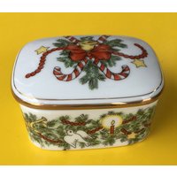 Fitz & Floyd St. Nikolaus Trinketbox, Handgefertigt in Japan von nanandpeg
