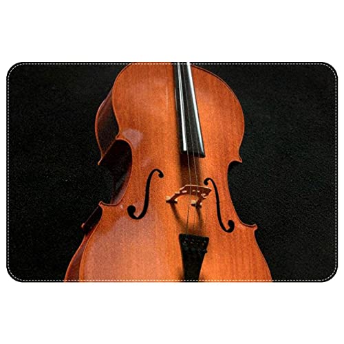 Badvorleger 40X60cm Braunes Violoncello-Cello Matte Antibakterielle Eingangsteppich Rutschfester Teppich Für Garten Flur Innen von nanchangchengbowangluokeji