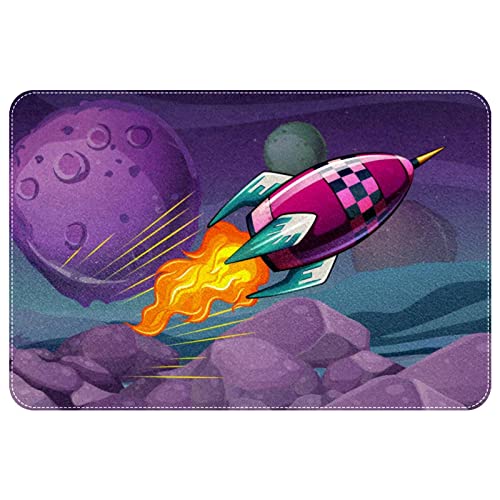 Carpet 40X60cm Lila Rakete Fliegt Über Den Mond Fußmatte Antibakterielle Teppich Rutschfester Fußmatten Für Innen Garten Badezimmer von nanchangchengbowangluokeji