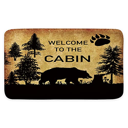 Fußabtreter 40X60cm Bär Im Landhausstil Badvorleger Waschbar Fussmatten Weicher Eingangsmatte Für Schlafzimmer Hintertür Wohnzimmer von nanchangchengbowangluokeji