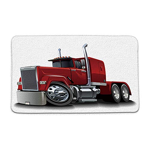 Fussmatte 40X60cm Peterbilt-LKW Badematte Rutschfester Matte Weicher Türmatte Für Garten Küche Badezimmer von nanchangchengbowangluokeji