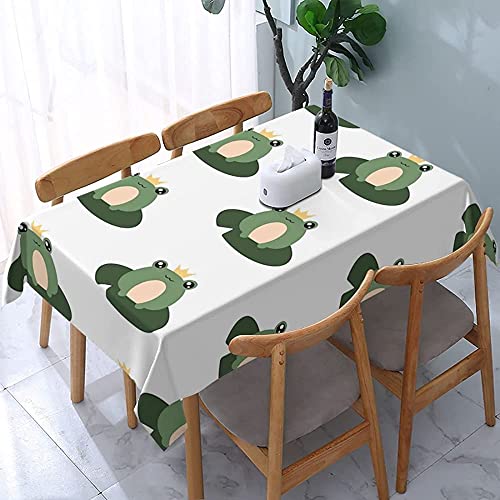 Rechteckige Gartentischdecke Lustiger Frosch Kawaii Frosch Wachstischdecke Pflegeleicht Tischwäsche Wasserdicht Tischdecke Für Party Outdoor Geburtstag,137X183cm von nanchangchengbowangluokeji