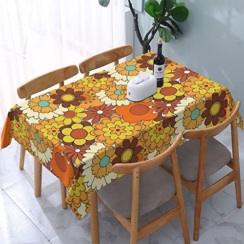 Rechteckige Gartentischdecke Retro-Hippie-Blumen Garten Tischdecke rutschfeste Wachstischdecke Wetterfeste Wachstuchtischdecke Für Party Geburtstag Abendessen,137X183cm Rechteckige Gartentischdecke Retro-Hippie-Blumen Garten Tischdecke rutschfeste Wachstischdecke Wetterfeste Wachstuchtischdecke Für Party Geburtstag Abendessen,137X183cm von nanchangchengbowangluokeji