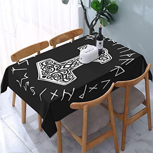 Rechteckige Tischdecke Wikinger Mjolnir Runenrad Symbol Der Nordischen Mythologie Wachstuch Pflegeleicht Wachstischdecke Wetterfeste Wachstuchtischdecke Für Camping Outdoor Geburtstag,137X183cm Rechteckige Tischdecke Wikinger Mjolnir Runenrad Symbol Der Nordischen Mythologie Wachstuch Pflegeleicht Wachstischdecke Wetterfeste Wachstuchtischdecke Für Camping Outdoor Geburtstag,137X183cm von nanchangchengbowangluokeji