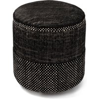 nanimarquina - Tres Persian Pouf, Ø 39 x H 40 cm, schwarz von Nanimarquina