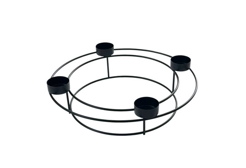 naninoa GmbH Adventsleuchter Kerzenhalter für 4x Teelicht Ø30cm Metallring Adventskranz Weihnachten von naninoa GmbH