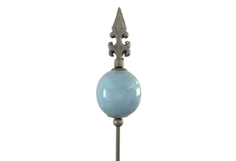 naninoa GmbH Gartenstecker Metall Stecker französische Lilie Gartenstecker blau HELLBLAU 110cm von naninoa GmbH