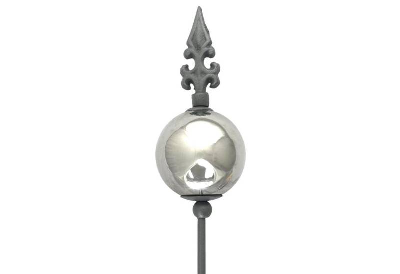 naninoa GmbH Gartenstecker Metallstecker franz. Lilie mit Edelstahlkugel. Gartenstecker 110cm von naninoa GmbH