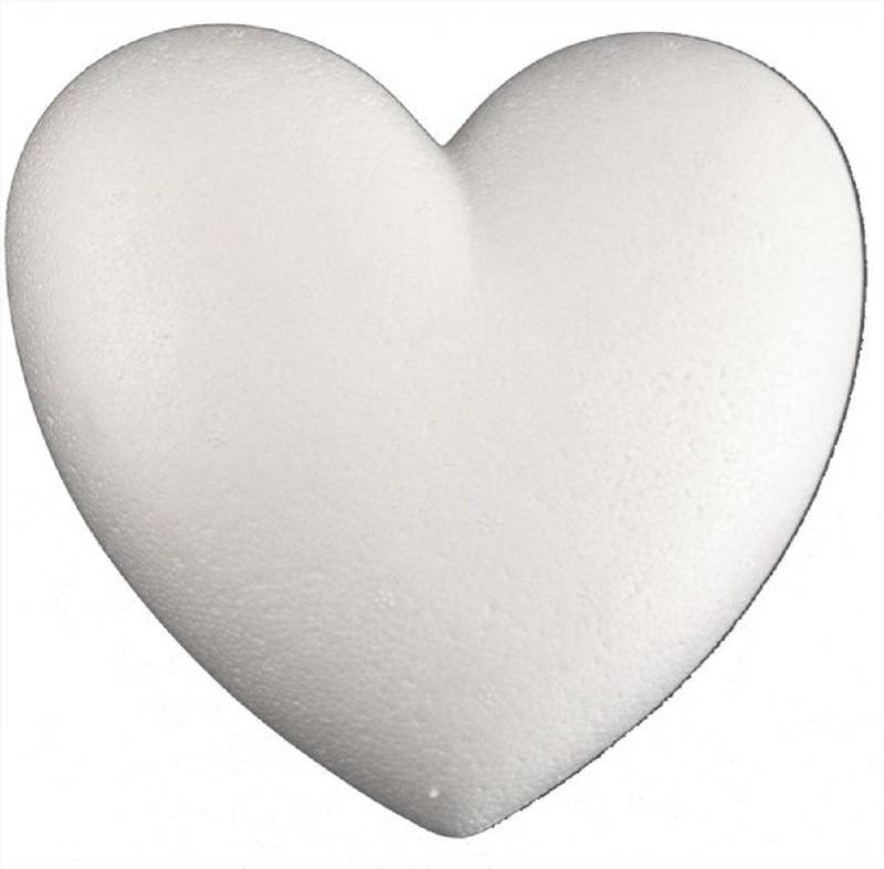 naninoa GmbH Styropor-Teil STYROPOR-HERZEN 90mm, 9cm/5 x Herz Vollmaterial/5 Stück von naninoa GmbH