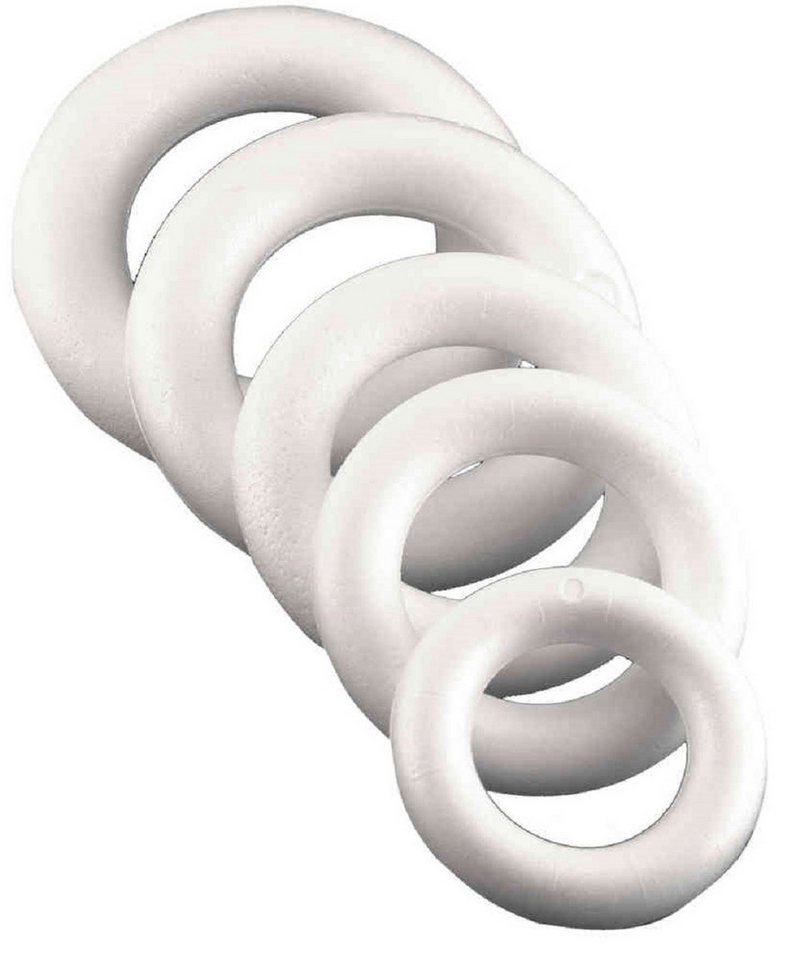 naninoa GmbH Styropor-Teil STYROPOR-RING, 17cm, Vollmaterial/1 Stück von naninoa GmbH