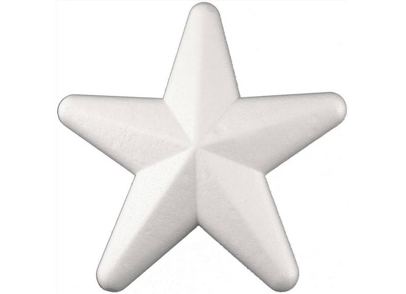 naninoa GmbH Styropor-Teil STYROPOR-STERNE, Stern Spitzen gerundet 10cm (5 Stück) von naninoa GmbH
