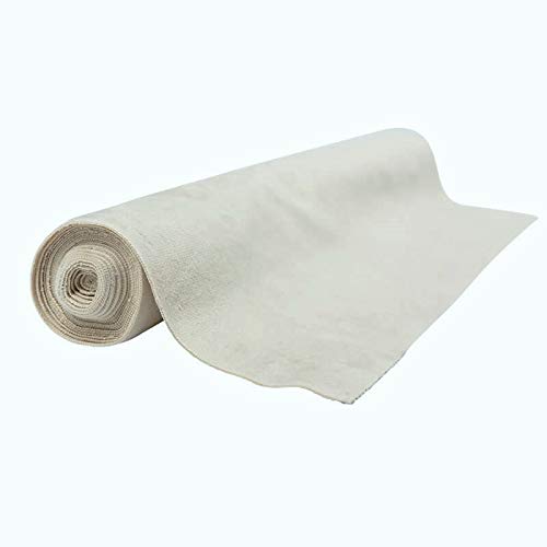 1 Rolle Sandra Rich SAMT Dekostoff z.B. Tischläufer, Tischdecke, Tischband. 2,4m lang. 40cm breit. Farbe: Beige, Elfenbein, Champagner Creme von naninoa