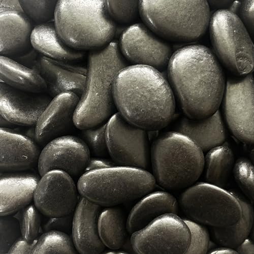 Flusskiesel 10-30mm 5kg grau SCHWARZ, Schwarze Kieselsteine Dekosteine Natursteine Dekosteine Naturdeko Gartendeko Zengarten Feng Shui von naninoa