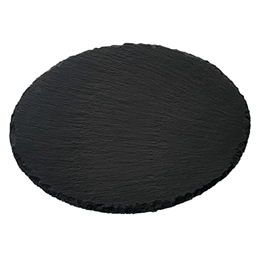 naninoa Dio SCHIEFER- DEKOPLATTE. RUND. 20 cm. Schieferplatte. Kanten GEBROCHEN. von naninoa