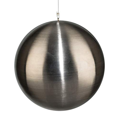 naninoa Edelstahl-Kugel HÄNGER matt gebürstet ca.10cm mit Aufhängung. Dekokugel. Christbaumkugel. Christbaumschmuck. von naninoa
