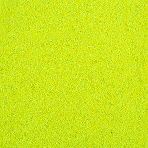 naninoa FARBSAND 0,5mm. 500g. NEON GELB bunter farbiger Dekosand Bastelsand für Sandbilder von naninoa