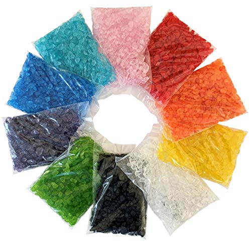 naninoa GLASSTEINE 4-10mm. Glaskies farbig Mix 10 x 0,3 kg = 3 kg. Art.:ES4M130 von naninoa