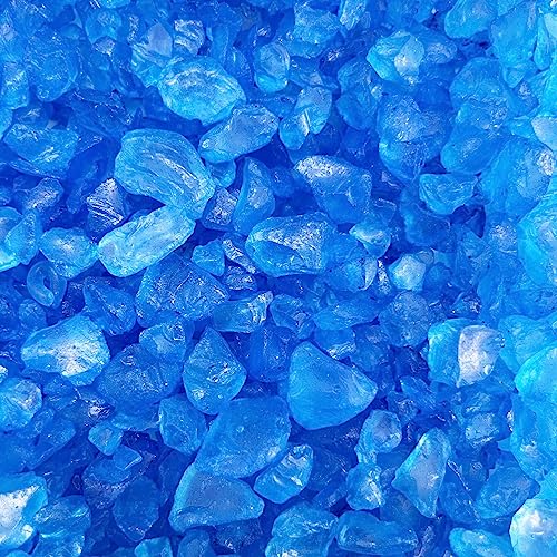 naninoa GLASSTEINE 4-10mm. Glassteinchen, Glasgranulat, Glasschotter 300g. Farbe: BLAU von naninoa