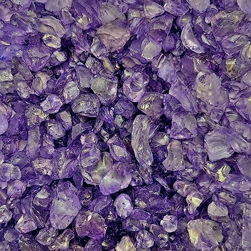 naninoa GLASSTEINE 4-10mm. Glassteinchen, Glasgranulat, Glasschotter 300g. Farbe: Lila- blau, VIOLETT von naninoa