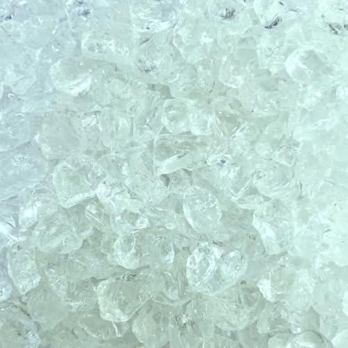 naninoa GLASSTEINE 4-10mm. Glassteinchen, Glasgranulat, Glasschotter 300g. Farbe: Natur von naninoa