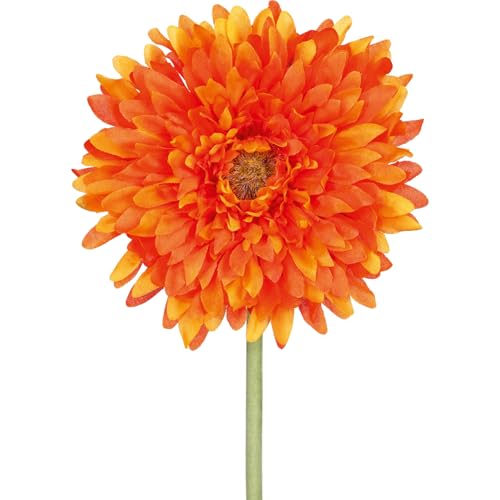 naninoa Kunstblume Gerbera 57cm ORANGE, Künstliche Gerbera, Kunstpflanze, Künstliche Blume, Dekoration, Frühling, Sommer von naninoa