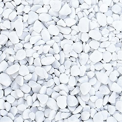 naninoa Marbles 7-15mm. 10kg. Weiss Dekosteine, Farbsteine, kleine Steine, Marmor, Marmorkies, farbige Steine, weiße Steine von naninoa