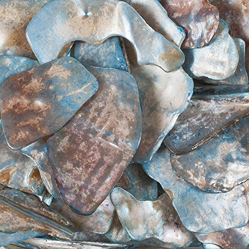naninoa Natur-deko Perlmutt Stücke ca 20-40 mm 330 ml. Perlmutter, Perlmut, Muschel, Muscheln. Farbe: Blau, HELLBLAU von naninoa
