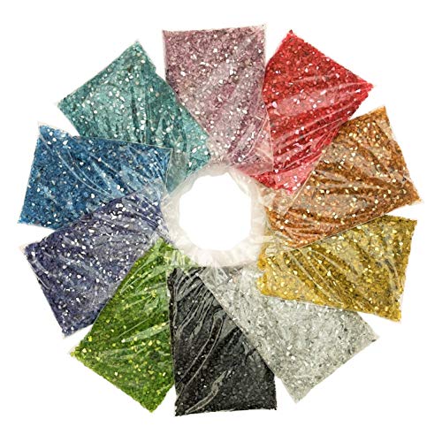 naninoa SPIEGELGRANULAT, Spiegelglasgranulat 1-4mm. farbig Mix 10 x 0,3 kg = 3 kg. Art.:MD1M130 von naninoa