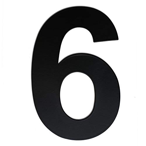 Hausnummer Edelstahl selbstklebend aus SUS304, schwarze Hausnummer 7.5 cm/3in, (schwarze-3in6) von nanlyiau