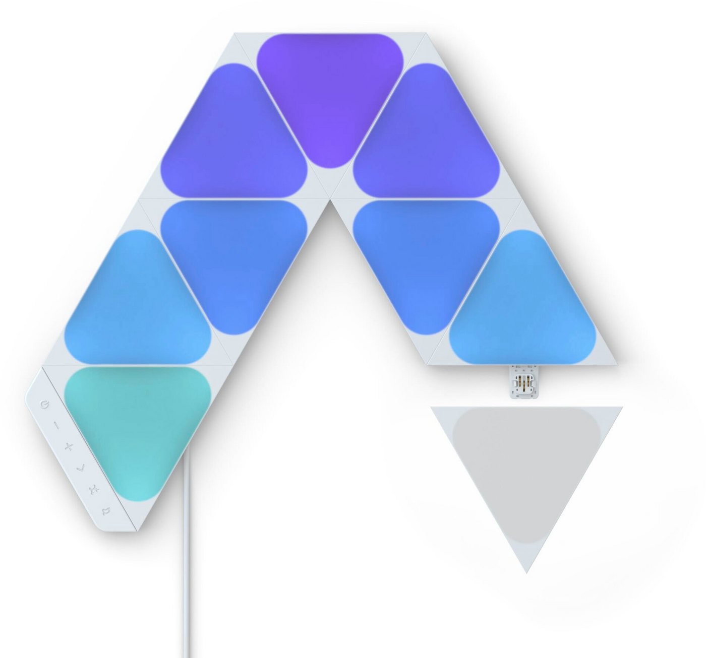 nanoleaf Dekolicht Nanoleaf Shapes Triangles Mini Starter Kit - 9PK, LED fest integriert, 9 Mini LED-Lichtdreiecke für smarte Beleuchtung von nanoleaf