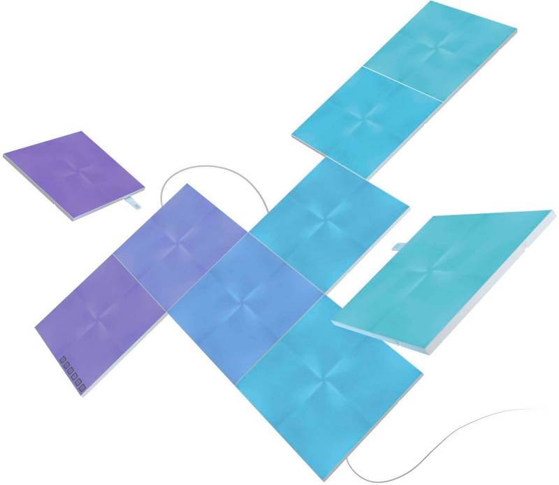 nanoleaf LED Panel Canvas, Dimmfunktion, LED fest integriert, Farbwechsler, Starter Kit - 9 PK, Modulares Stecksystem, Smarte Technologie von nanoleaf