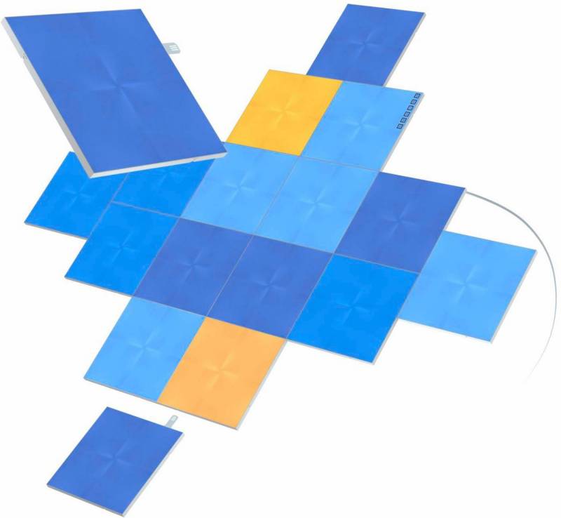 nanoleaf LED Panel Canvas, Dimmfunktion, LED fest integriert, Farbwechsler, Starter Kit - 9 PK, Modulares Stecksystem, Smarte Technologie von nanoleaf