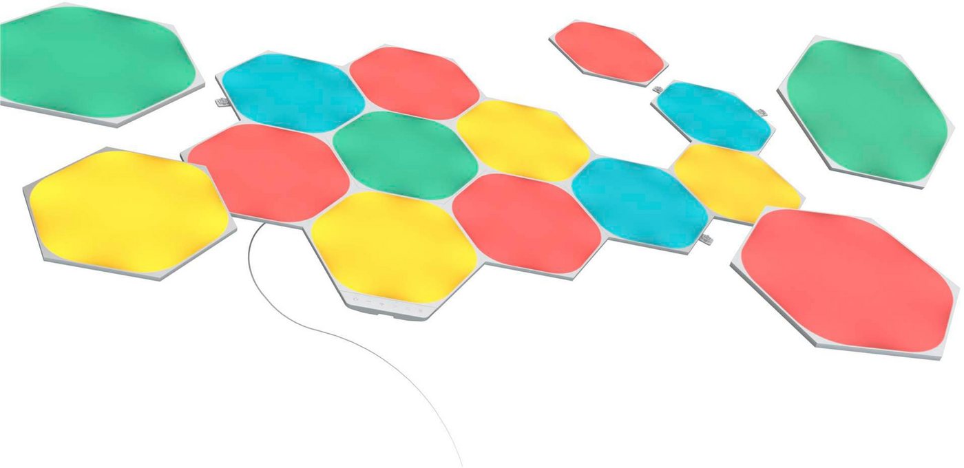 nanoleaf LED Panel Hexagons, Dimmfunktion, LED fest integriert, Farbwechsler von nanoleaf