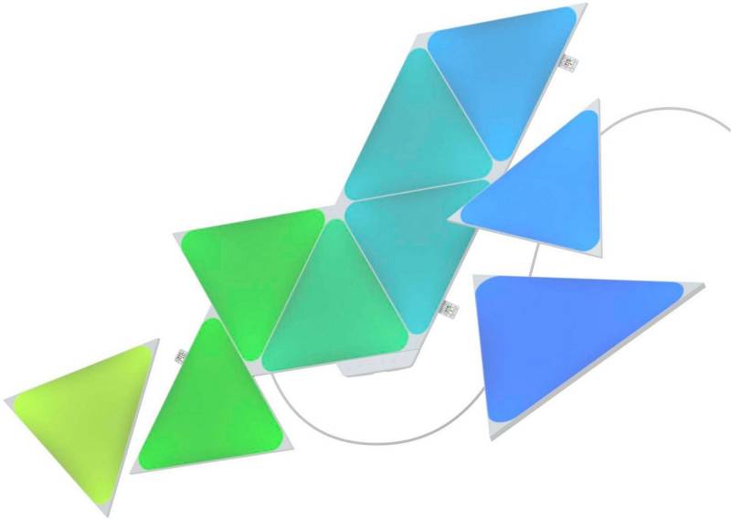 nanoleaf LED Panel Triangles, Dimmfunktion, LED fest integriert, Farbwechsler, Starter Kit - 9 PK, Modulares Stecksystem, Smarte Technologie von nanoleaf