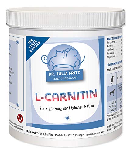 napfcheck L-Carnitin - zur Ergänzung der täglichen Ration - für Hunde und Katzen - 250 g von napfcheck