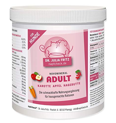 napfcheck Novomineral Adult - für ausgewachsene Hunde - Karotte, Apfel, Hagebutte - 500 g von napfcheck