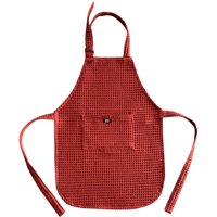 Kinderschürze Kochen Backen Kleinkind Küchenhelfer Waffelpiqué Karminrot in Verschiedenen Farben Wabenstoff Personalisierung Mgl von nardoniKIDS
